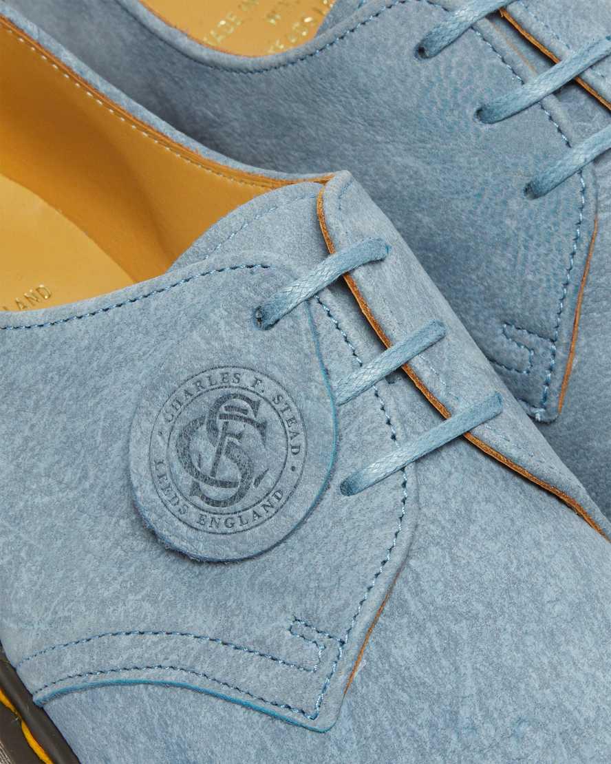 Dr Martens 1461 Made in England Nubuck Leather Oxfords Schuhe Herren Blau | 974602-FVK