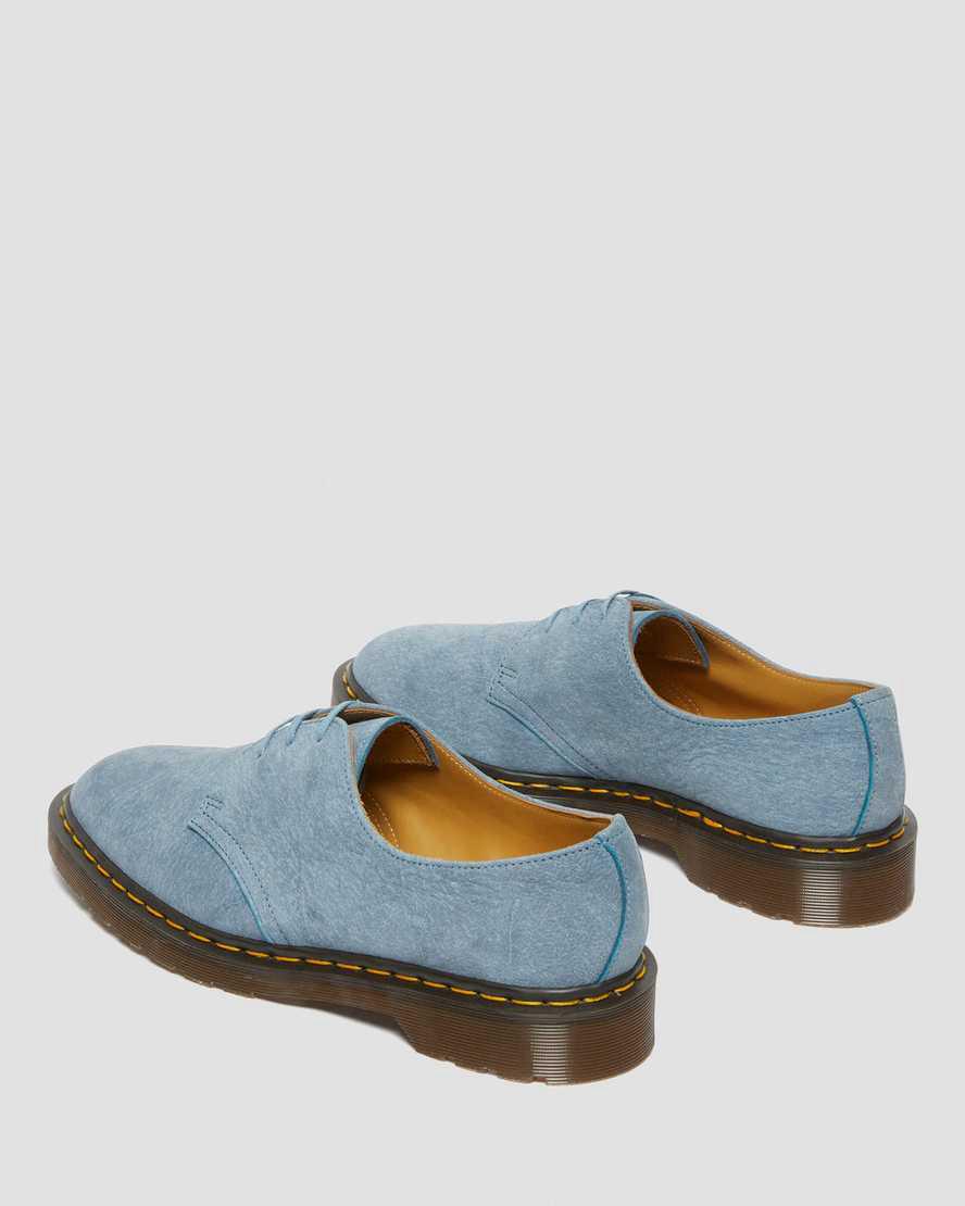 Dr Martens 1461 Made in England Nubuck Leather Oxfords Schuhe Herren Blau | 974602-FVK