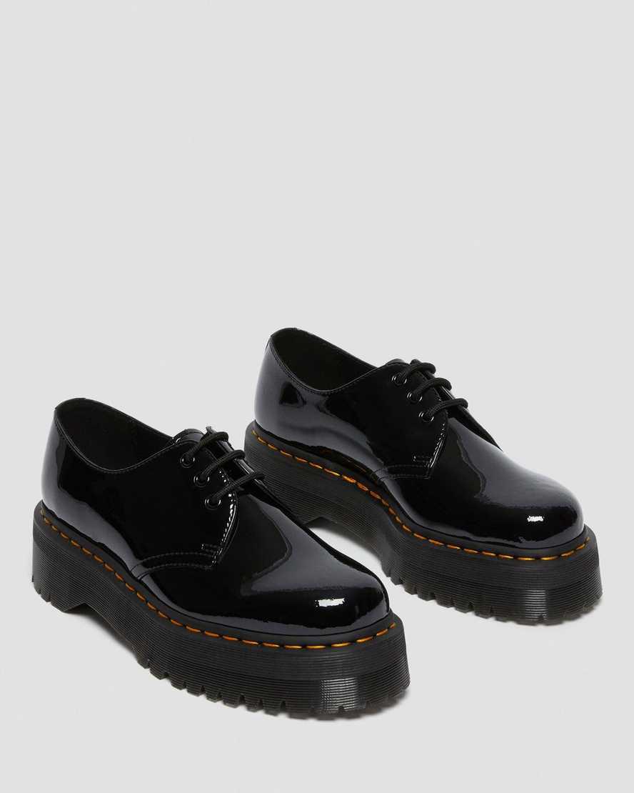 Dr Martens 1461 Patent Leather Oxford Plateauschuhe Damen Schwarz | 146283-EJC
