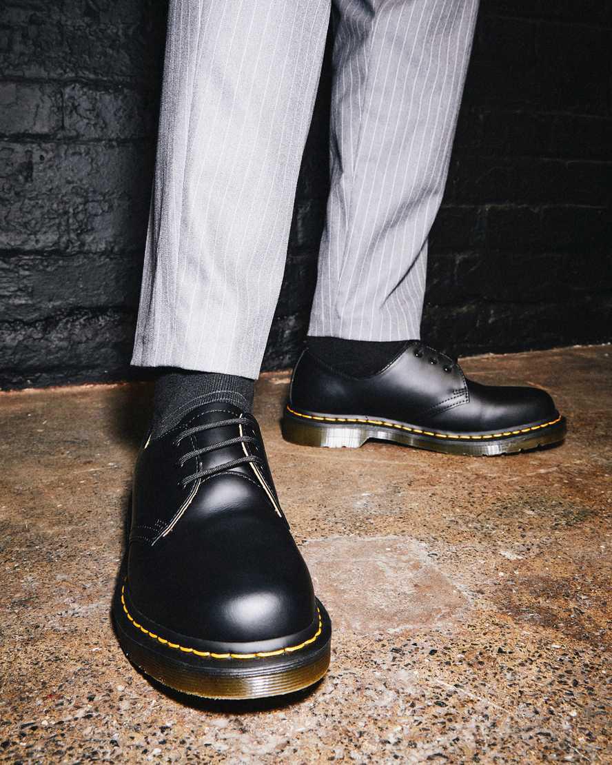 Dr Martens 1461 Smooth Leather Oxfords Schuhe Herren Schwarz | 638409-KQJ