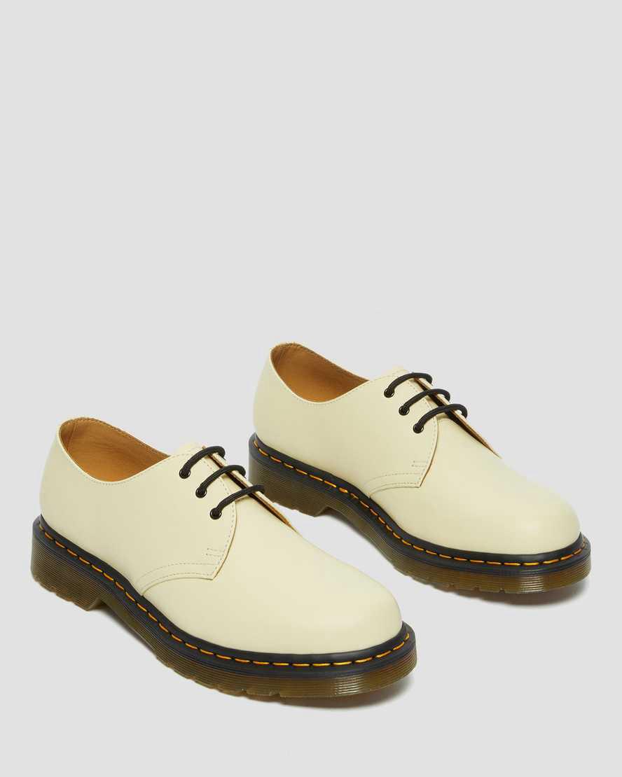 Dr Martens 1461 Smooth Leather Oxfords Schuhe Herren Braun Weiß | 823405-ZOM