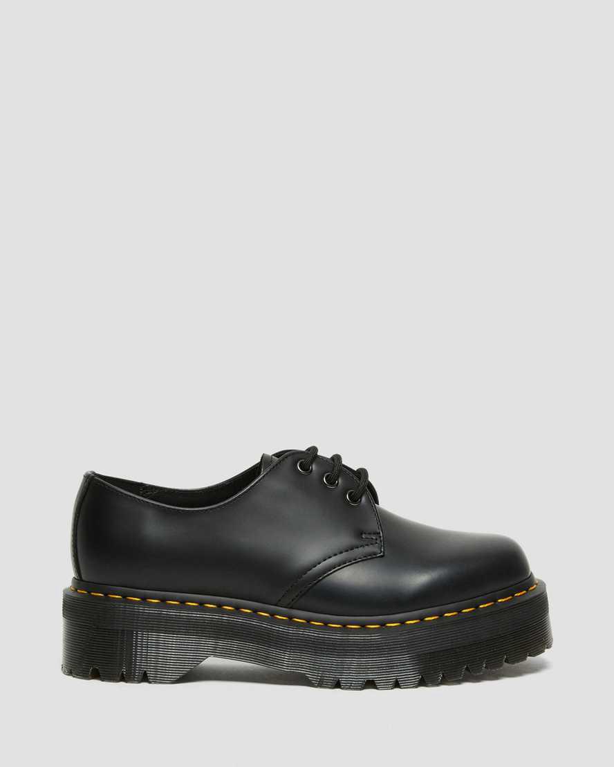 Dr Martens 1461 Smooth Leather Plateauschuhe Damen Schwarz | 378240-MFO