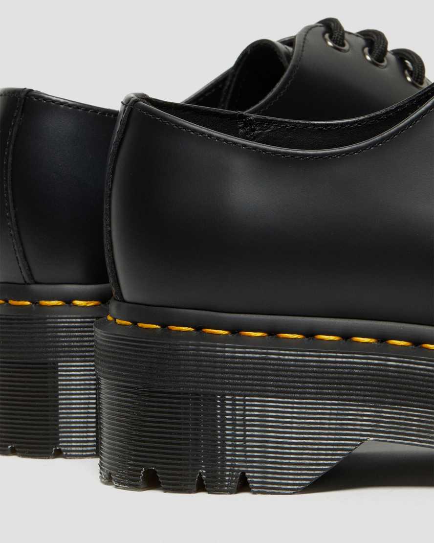 Dr Martens 1461 Smooth Leather Plateauschuhe Damen Schwarz | 378240-MFO