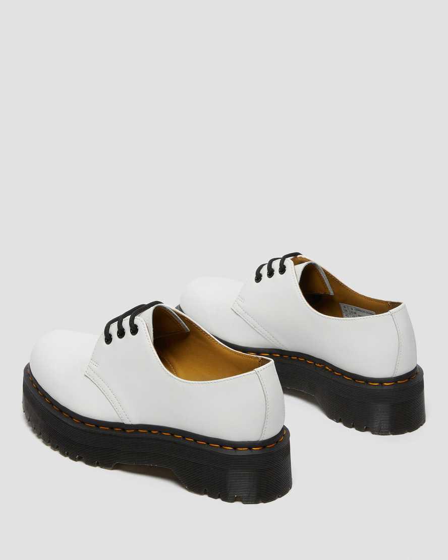 Dr Martens 1461 Smooth Leather Plateauschuhe Damen Weiß | 706489-CKV