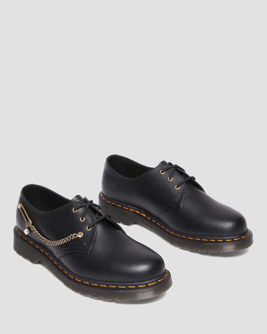 Dr Martens 1461 Swarovski Leather Oxfords Schuhe Damen Schwarz | 530692-PHO