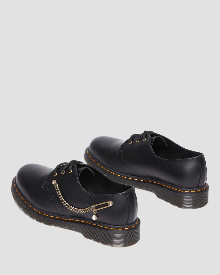 Dr Martens 1461 Swarovski Leather Oxfords Schuhe Damen Schwarz | 530692-PHO