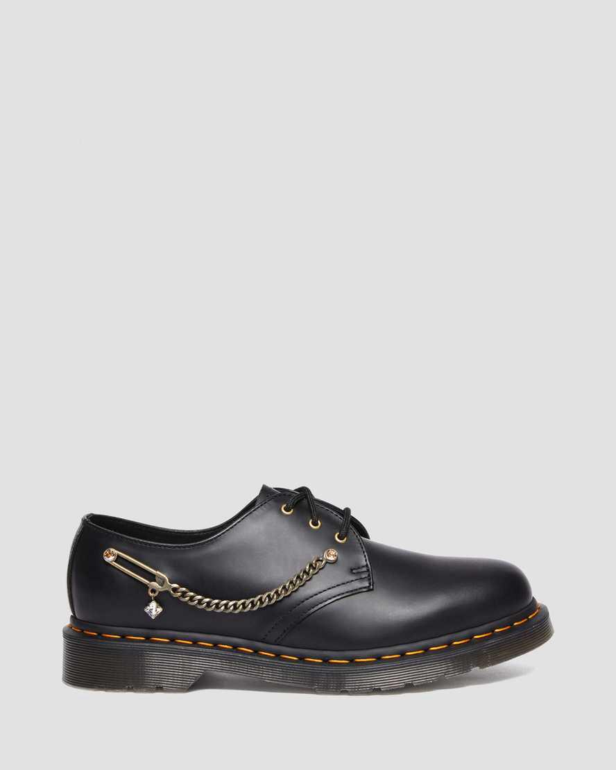 Dr Martens 1461 Swarovski Leather Oxfords Schuhe Damen Schwarz | 530692-PHO