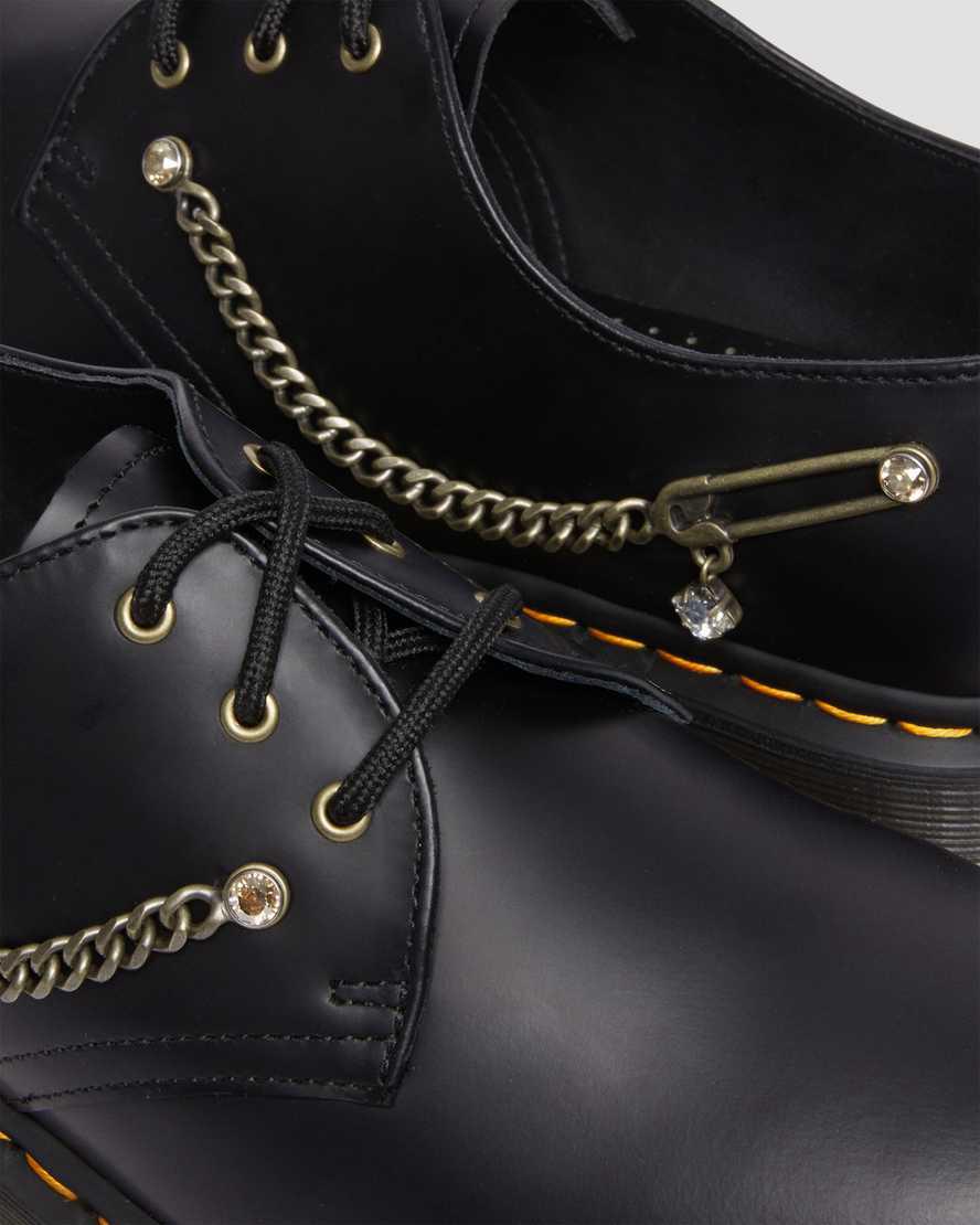 Dr Martens 1461 Swarovski Leather Oxfords Schuhe Damen Schwarz | 530692-PHO