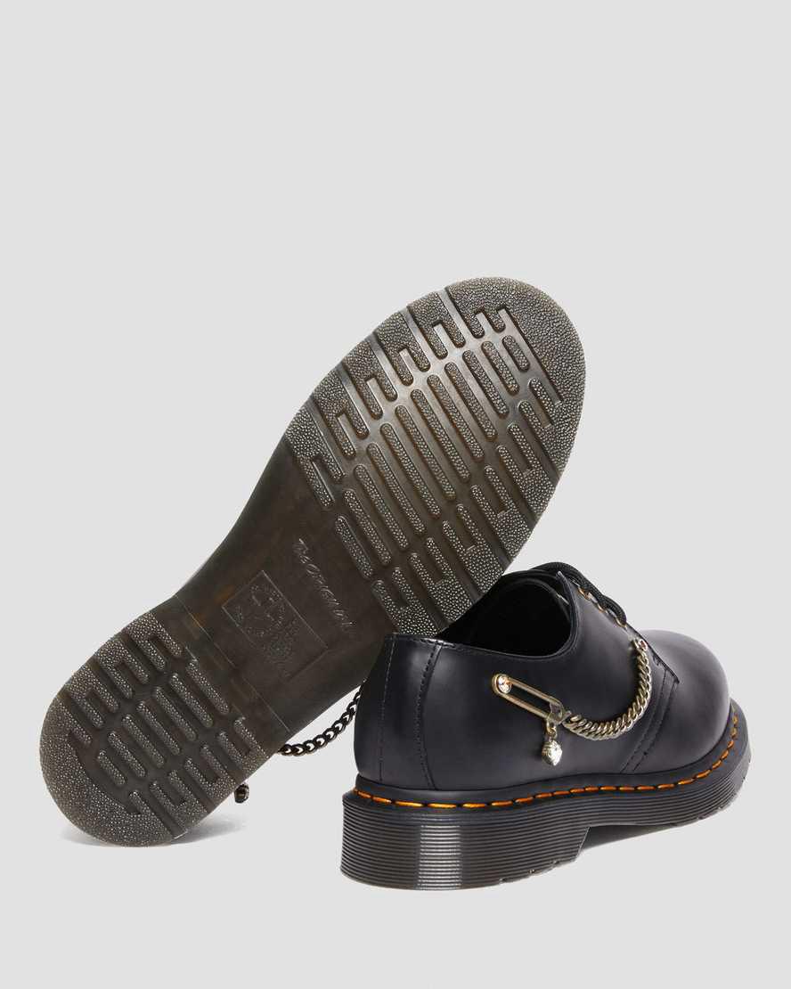 Dr Martens 1461 Swarovski Leather Oxfords Schuhe Damen Schwarz | 530692-PHO