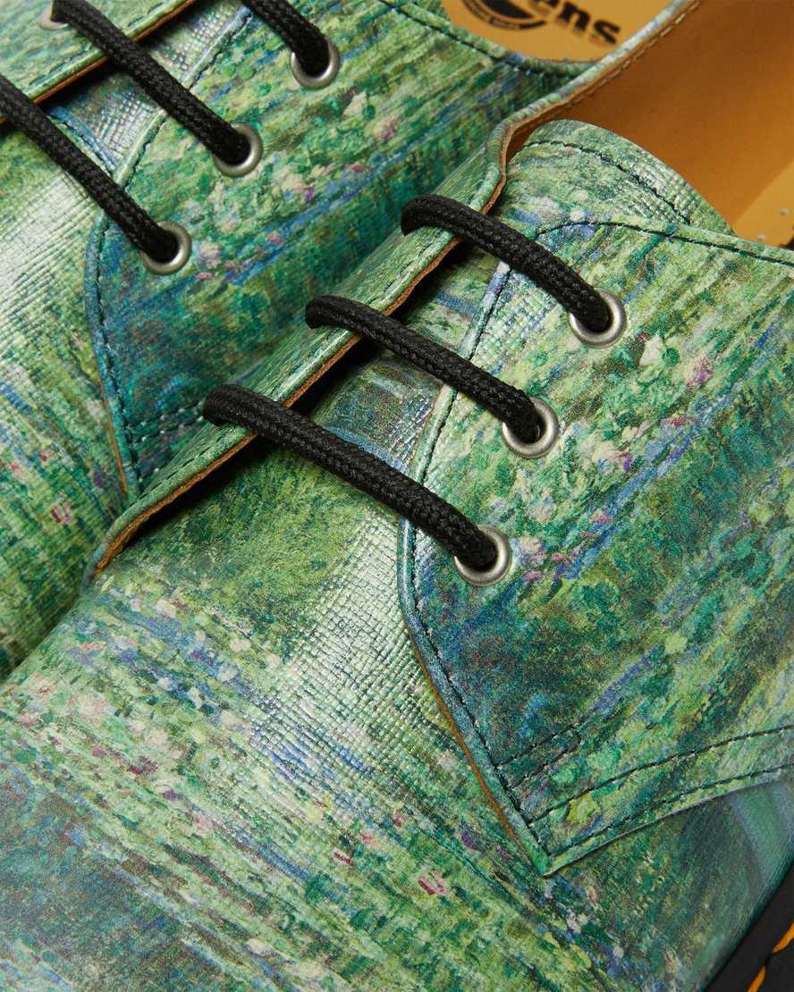 Dr Martens 1461 The National Gallery Monet Oxfords Schuhe Herren Grün | 201356-NIX