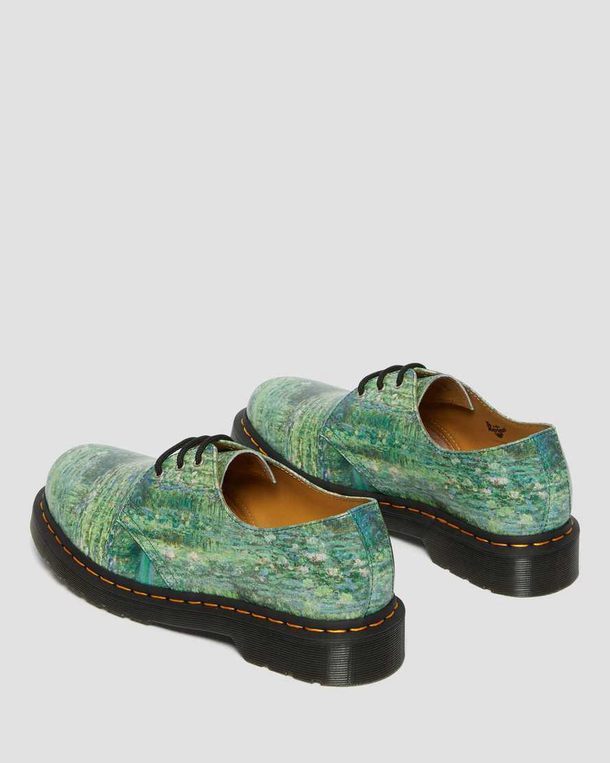 Dr Martens 1461 The National Gallery Monet Oxfords Schuhe Herren Grün | 201356-NIX