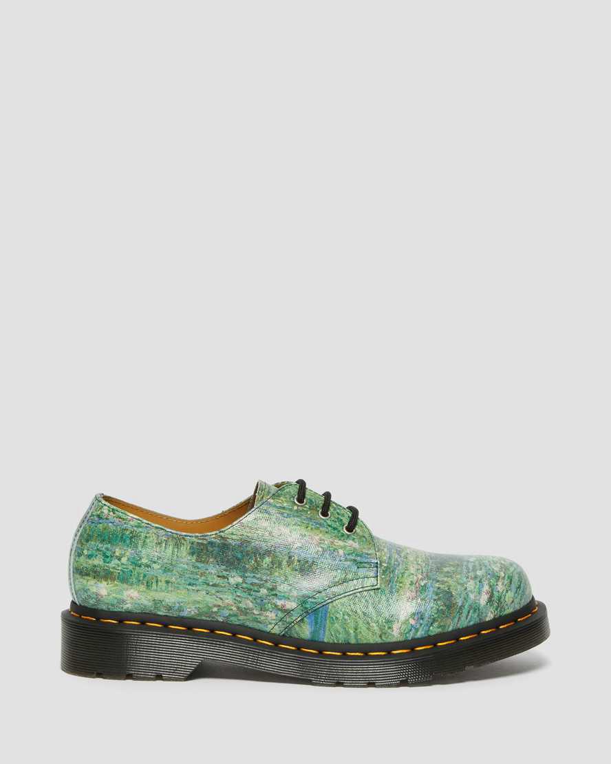 Dr Martens 1461 The National Gallery Monet Oxfords Schuhe Herren Grün | 201356-NIX