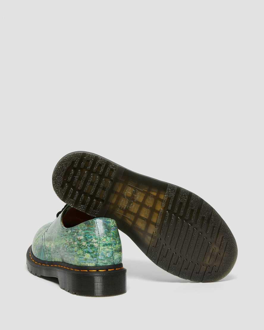 Dr Martens 1461 The National Gallery Monet Oxfords Schuhe Herren Grün | 201356-NIX