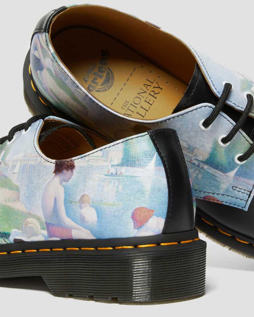 Dr Martens 1461 The National Gallery Seurat Oxfords Schuhe Herren Black/Backhand | 872501-THY