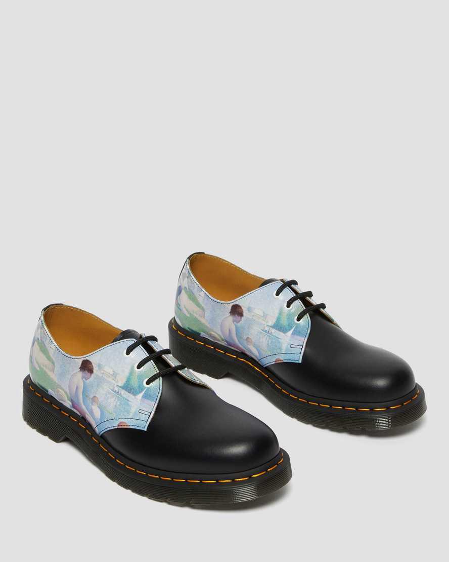 Dr Martens 1461 The National Gallery Seurat Oxfords Schuhe Herren Black/Backhand | 872501-THY