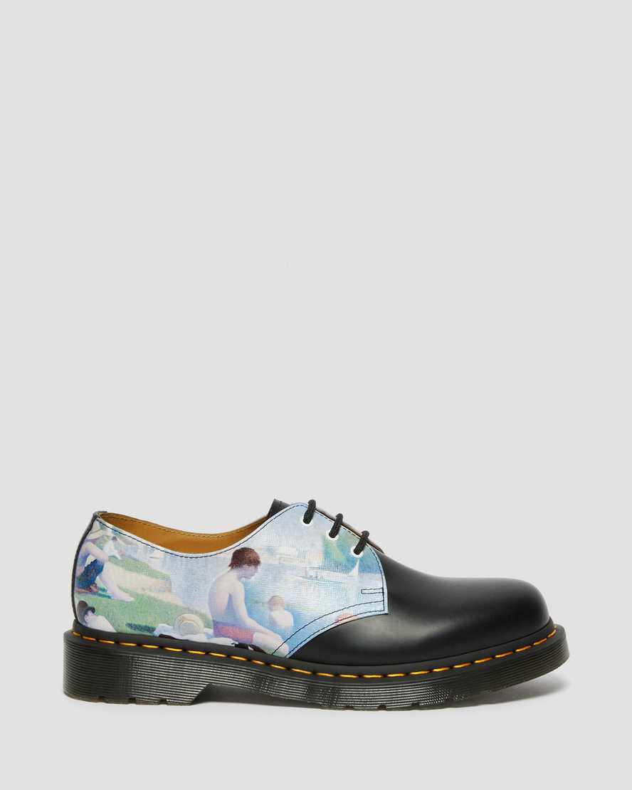 Dr Martens 1461 The National Gallery Seurat Oxfords Schuhe Herren Black/Backhand | 872501-THY