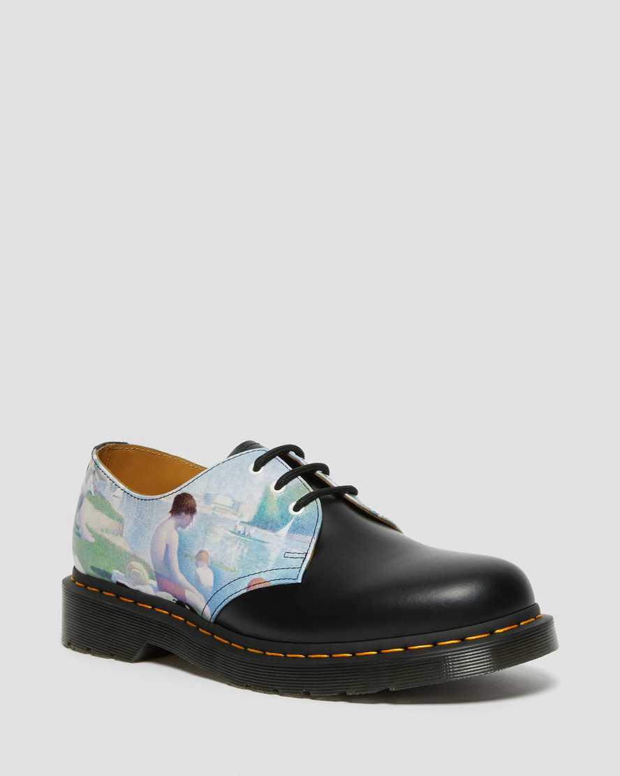 Dr Martens 1461 The National Gallery Seurat Oxfords Schuhe Herren Black/Backhand | 872501-THY