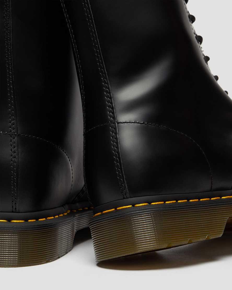Dr Martens 1490 Smooth Leather Mid Calf Originals Boots Herren Schwarz | 643052-GFR