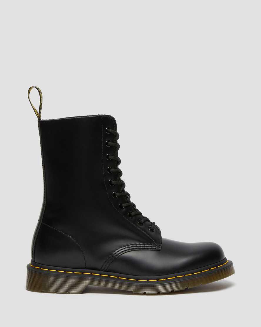 Dr Martens 1490 Smooth Leather Mid Calf Originals Boots Herren Schwarz | 643052-GFR