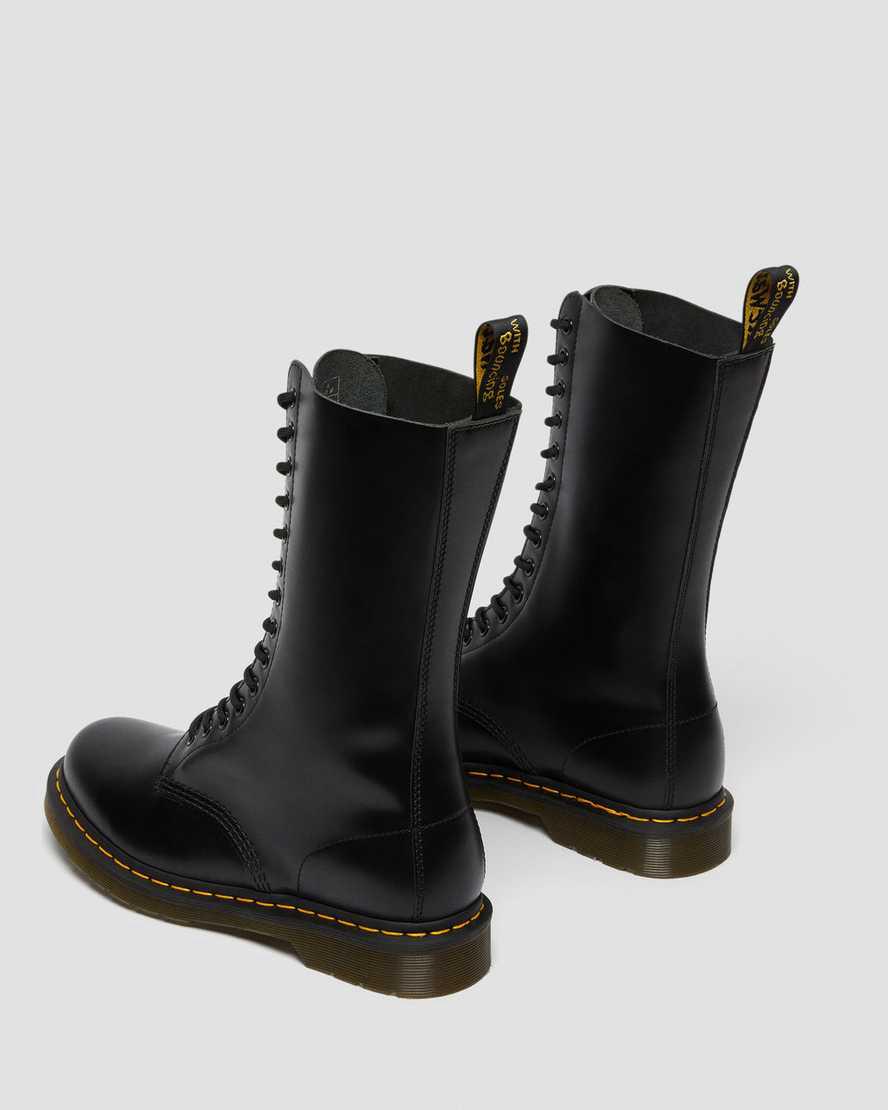 Dr Martens 1914 Smooth Leather Tall Originals Boots Damen Schwarz | 902465-LIR