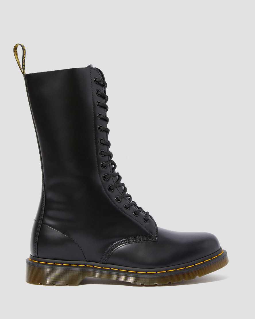 Dr Martens 1914 Smooth Leather Tall Originals Boots Damen Schwarz | 902465-LIR