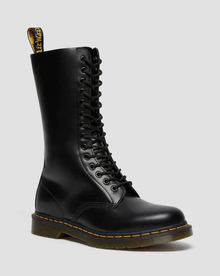 Dr Martens 1914 Smooth Leather Tall Originals Boots Damen Schwarz | 902465-LIR