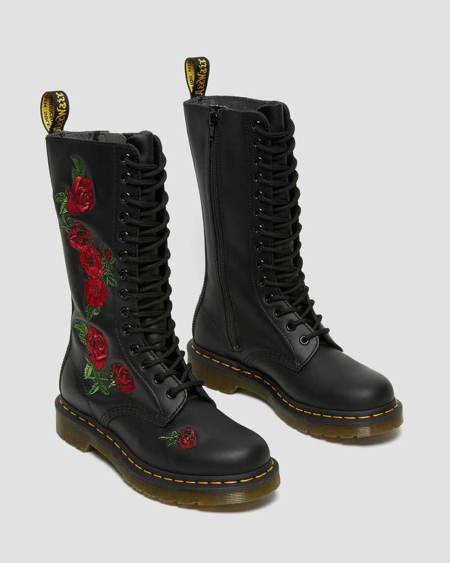 Dr Martens 1914 Vonda Leather Mid Calf Originals Boots Damen Schwarz | 182739-QTU