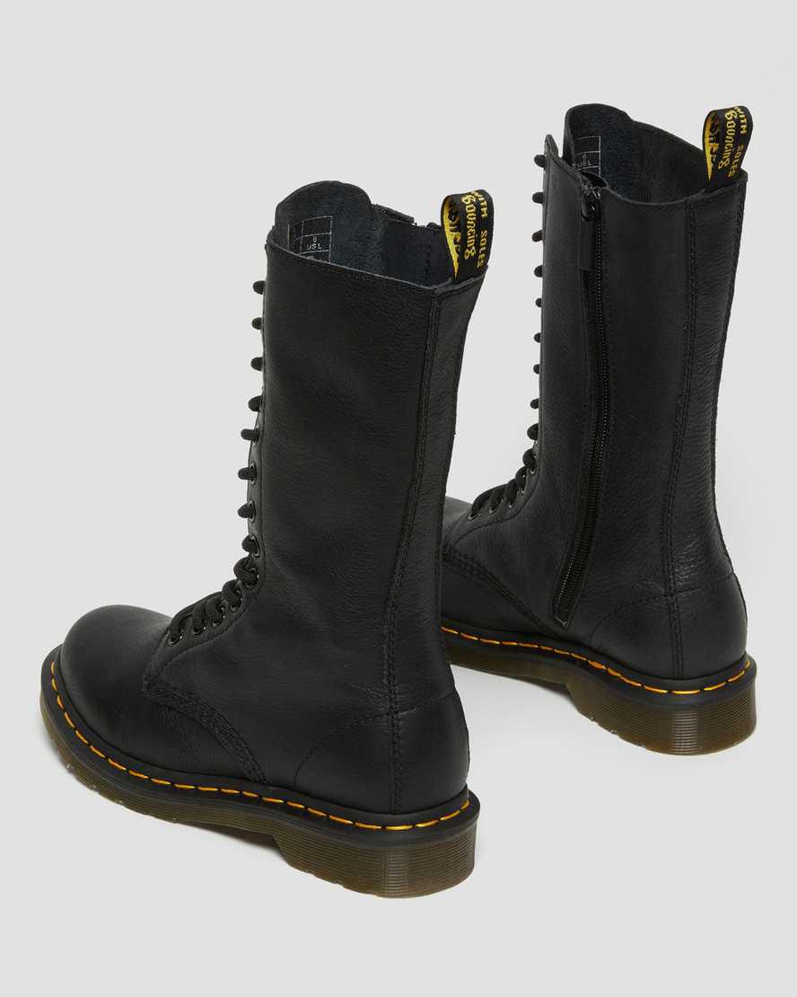 Dr Martens 1B99 Virginia Leather Mid Calf Originals Boots Damen Schwarz | 298140-LTQ