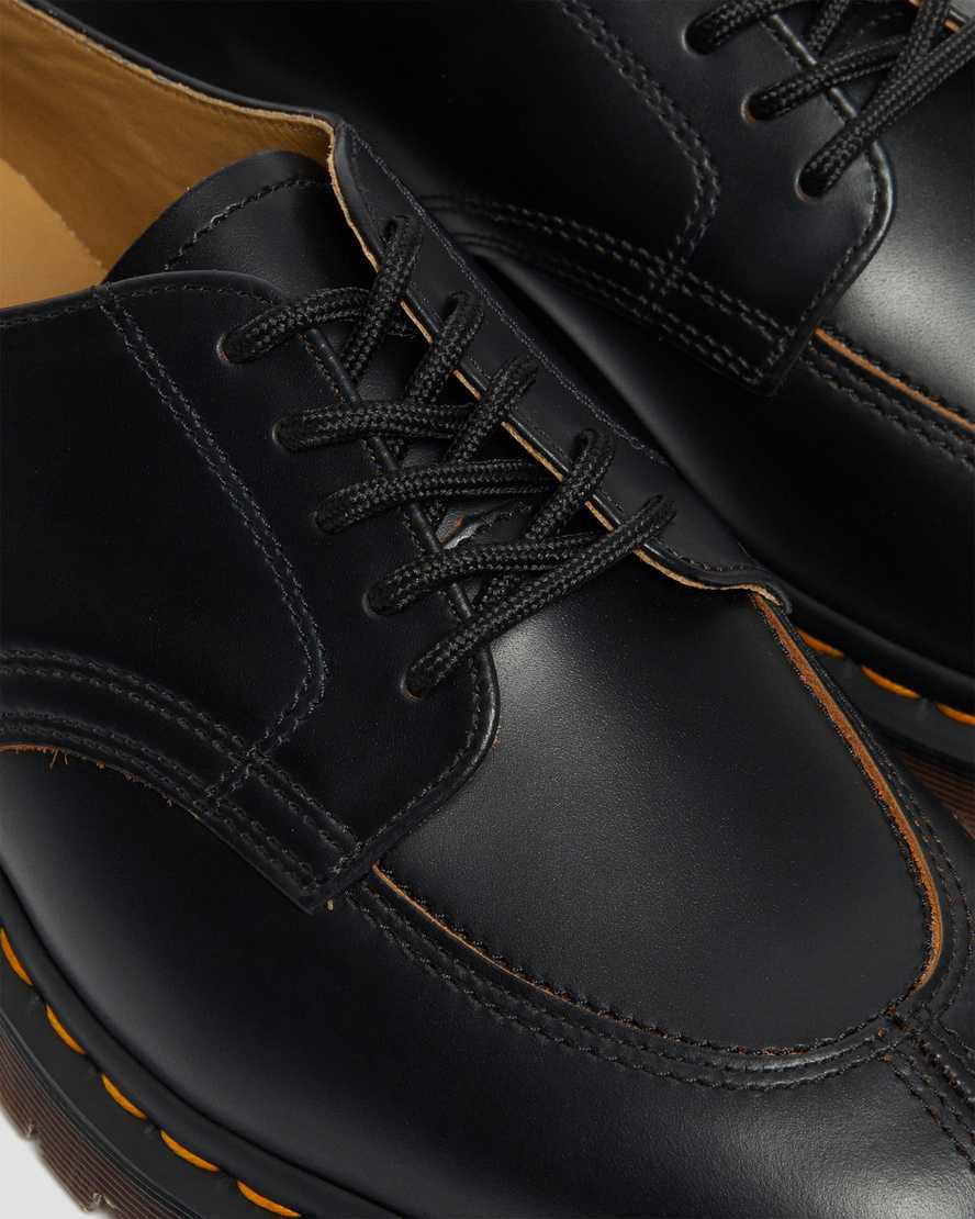 Dr Martens 2046 Vintage Smooth Leather Oxford Plateauschuhe Damen Schwarz | 581327-PSF