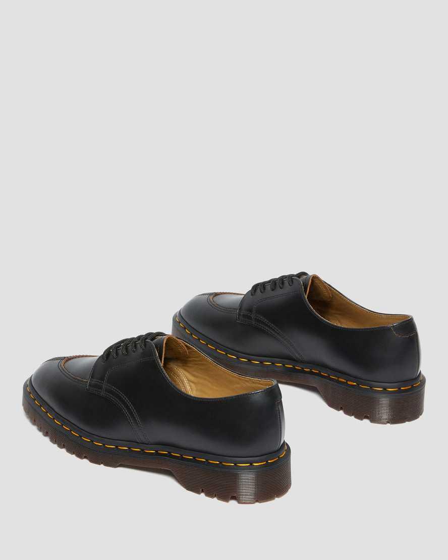 Dr Martens 2046 Vintage Smooth Leather Oxford Plateauschuhe Damen Schwarz | 581327-PSF