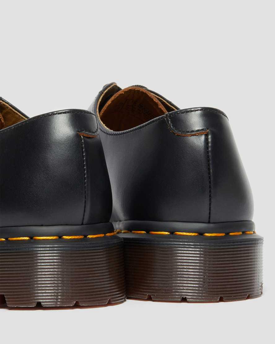 Dr Martens 2046 Vintage Smooth Leather Oxford Plateauschuhe Damen Schwarz | 581327-PSF