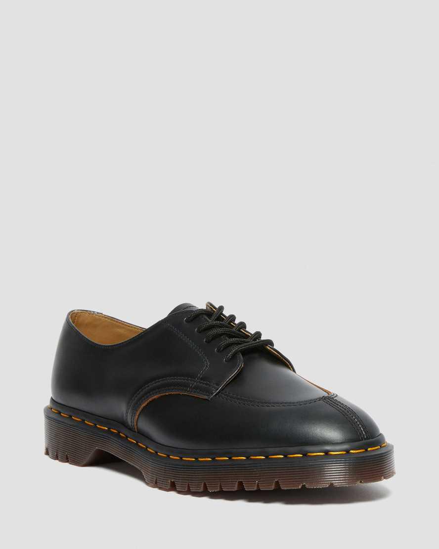 Dr Martens 2046 Vintage Smooth Leather Oxfords Schuhe Herren Schwarz | 603914-NVT