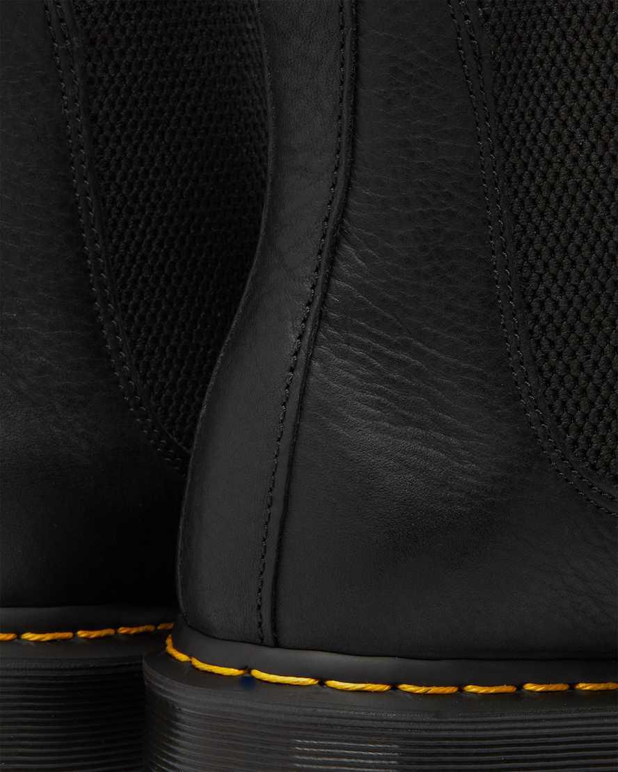 Dr Martens 2976 Ambassador Leather Chelsea Stiefeletten Damen Schwarz | 937186-AUG