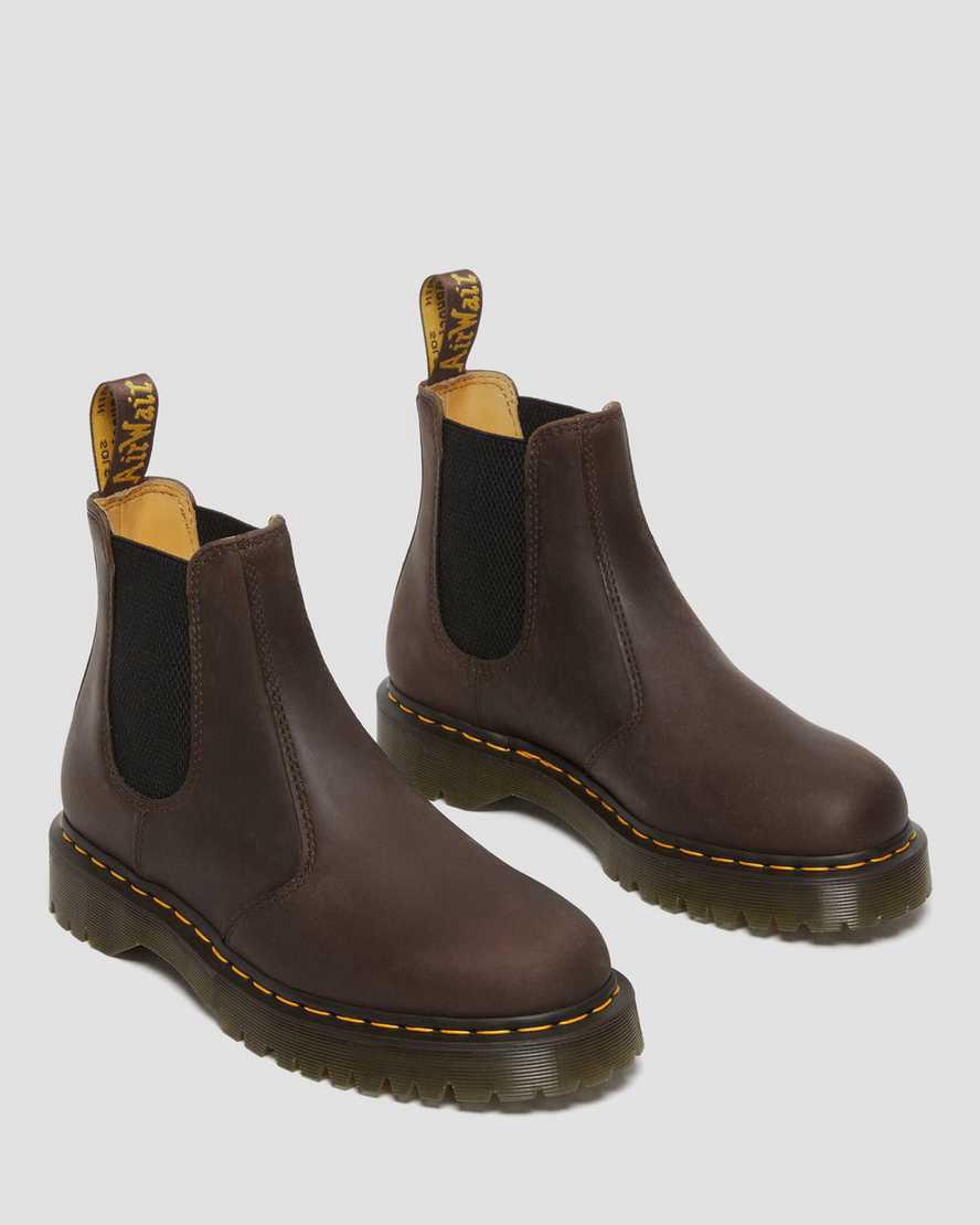Dr Martens 2976 Bex Crazy Horse Chelsea Stiefeletten Herren Dunkelbraun | 214057-NUP