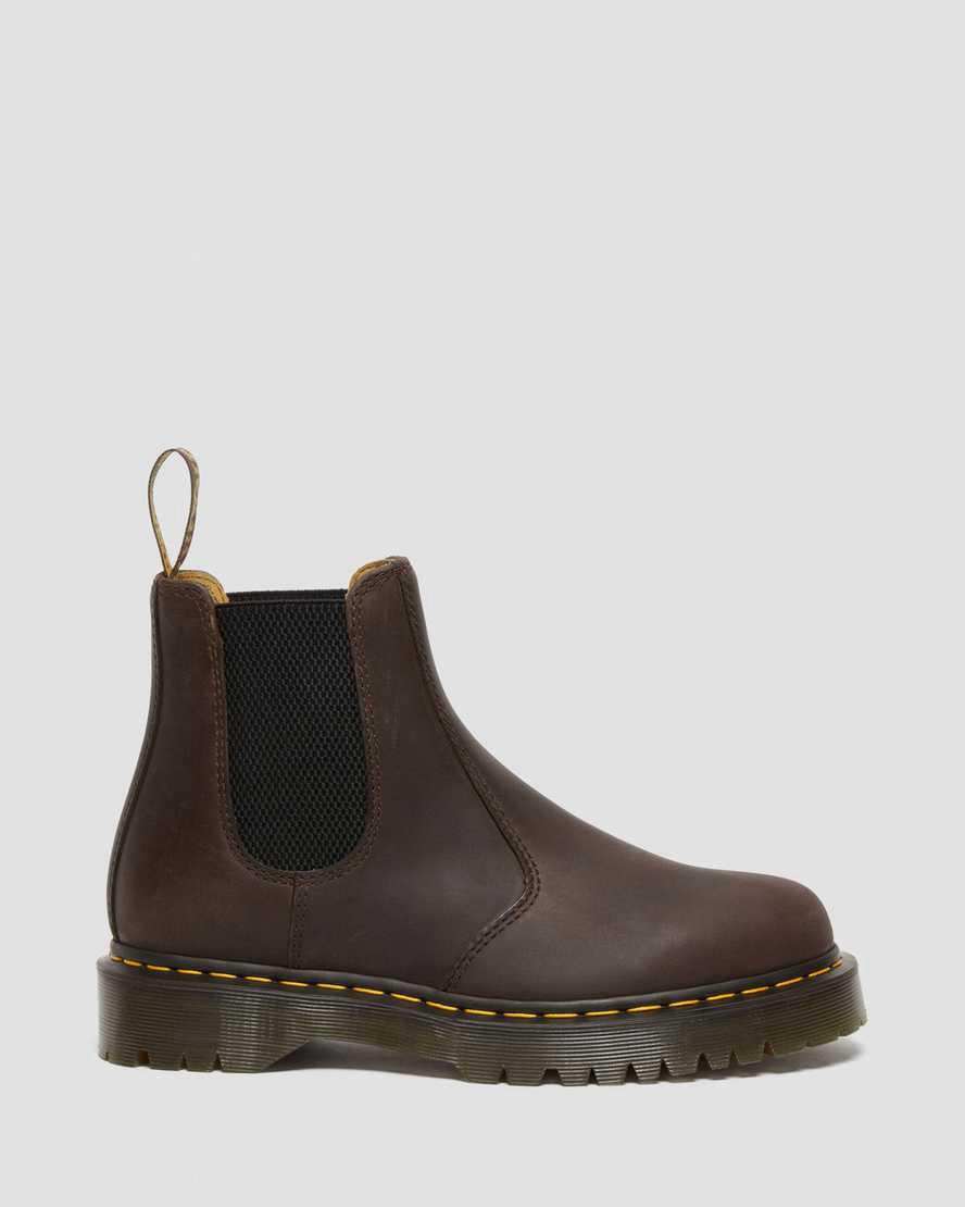 Dr Martens 2976 Bex Crazy Horse Chelsea Stiefeletten Herren Dunkelbraun | 214057-NUP