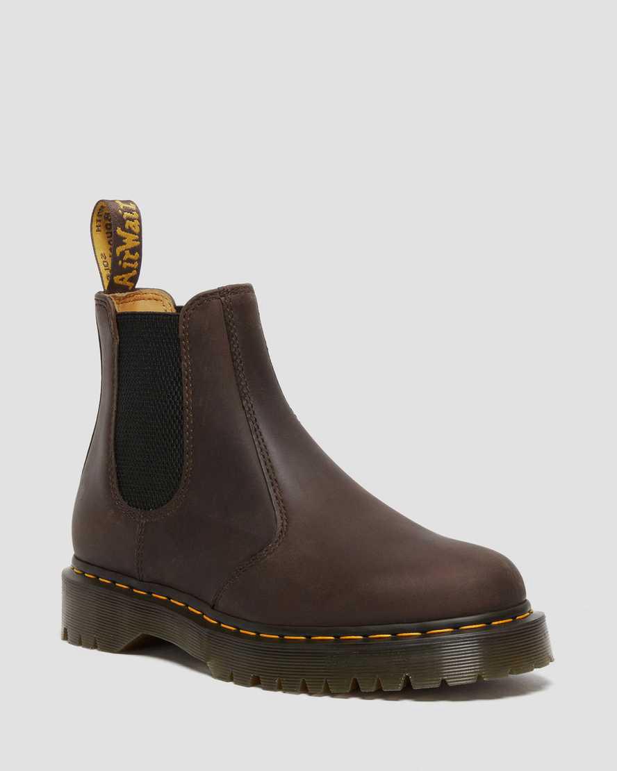 Dr Martens 2976 Bex Crazy Horse Chelsea Stiefeletten Herren Dunkelbraun | 214057-NUP