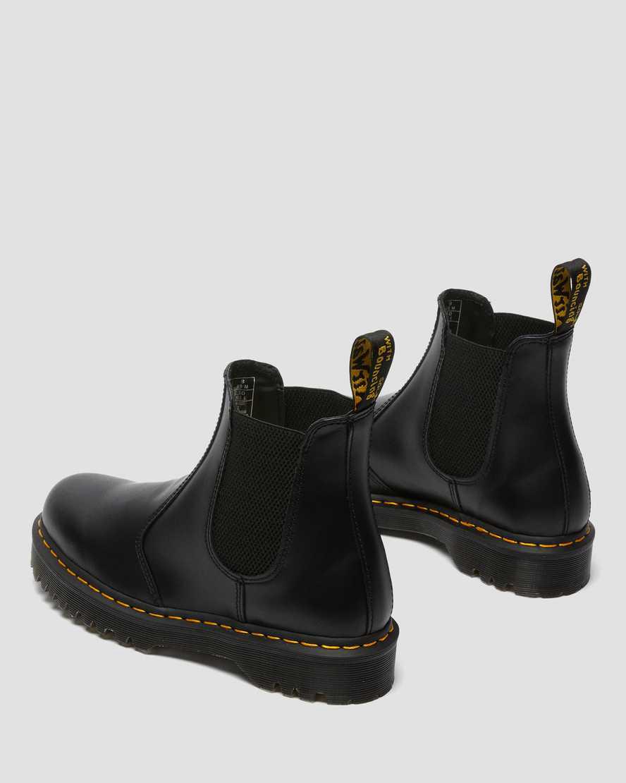 Dr Martens 2976 Bex Smooth Leather Chelsea Plateau Stiefel Damen Schwarz | 941786-BNA