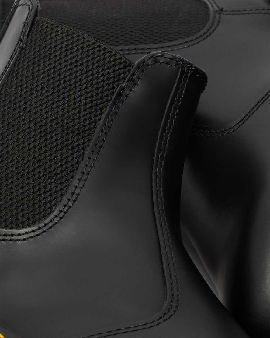 Dr Martens 2976 Bex Smooth Leather Chelsea Plateau Stiefel Damen Schwarz | 941786-BNA