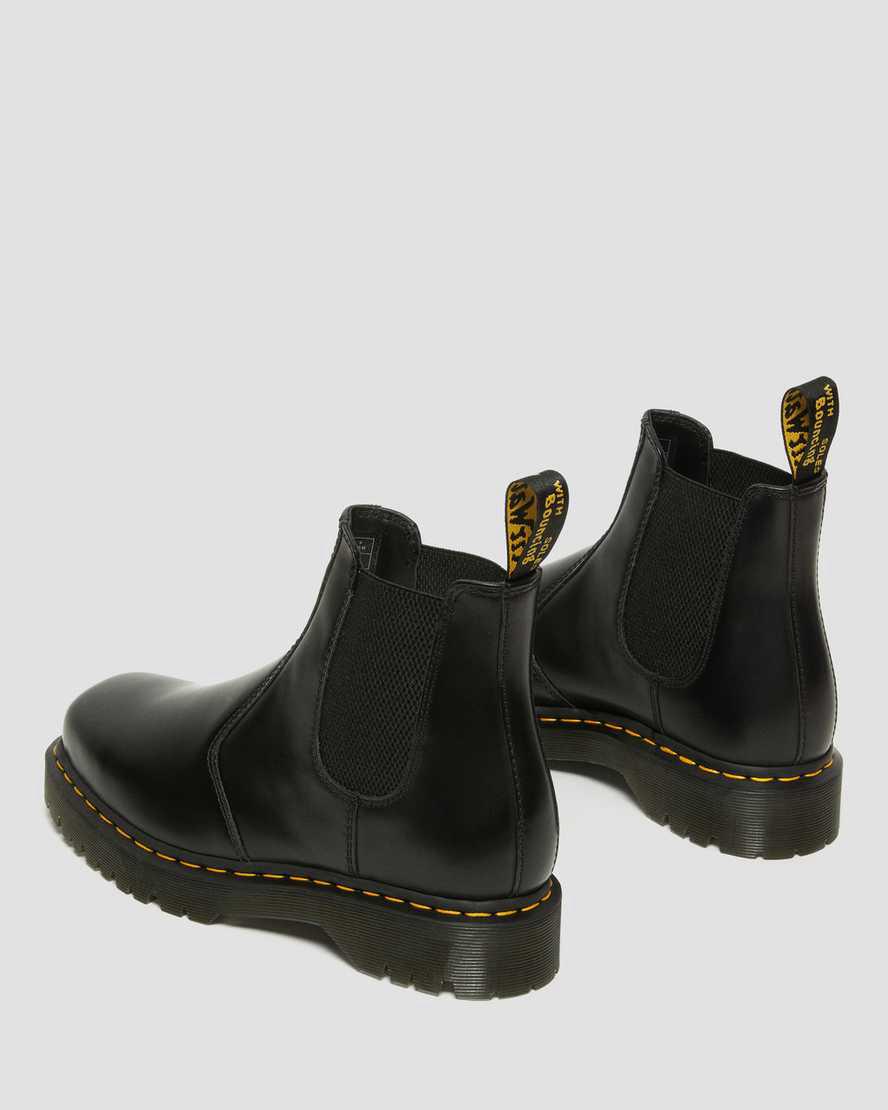 Dr Martens 2976 Bex Squared Toe Leather Chelsea Stiefeletten Damen Schwarz | 917326-ZFT