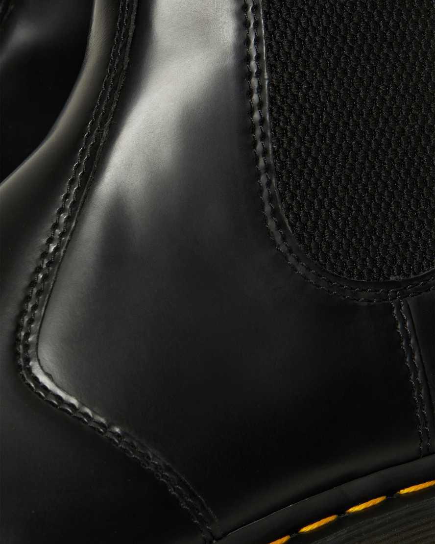 Dr Martens 2976 Bex Squared Toe Leather Chelsea Stiefeletten Damen Schwarz | 917326-ZFT