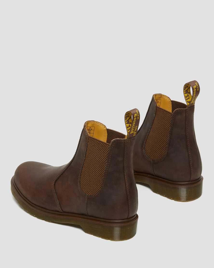 Dr Martens 2976 Crazy Horse Leather Chelsea Stiefeletten Damen Braun | 213984-WKQ