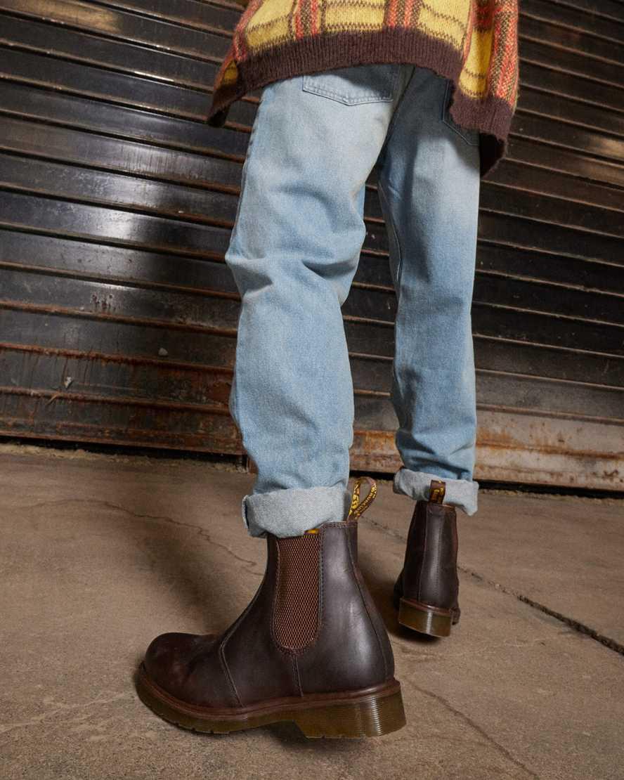 Dr Martens 2976 Crazy Horse Leather Chelsea Stiefeletten Herren Braun | 257086-ZDP
