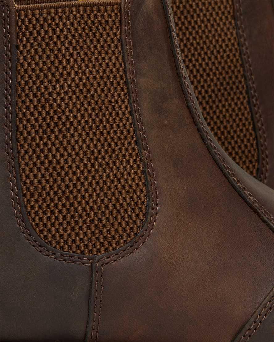 Dr Martens 2976 Crazy Horse Leather Chelsea Stiefeletten Herren Braun | 257086-ZDP