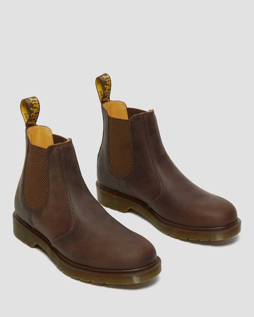 Dr Martens 2976 Crazy Horse Leather Chelsea Stiefeletten Herren Braun | 257086-ZDP