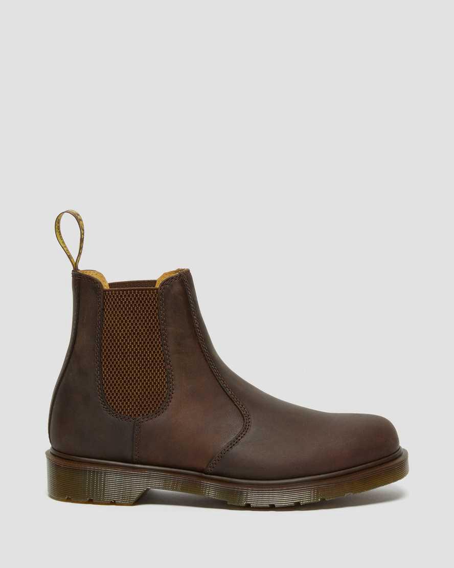 Dr Martens 2976 Crazy Horse Leather Chelsea Stiefeletten Herren Braun | 257086-ZDP