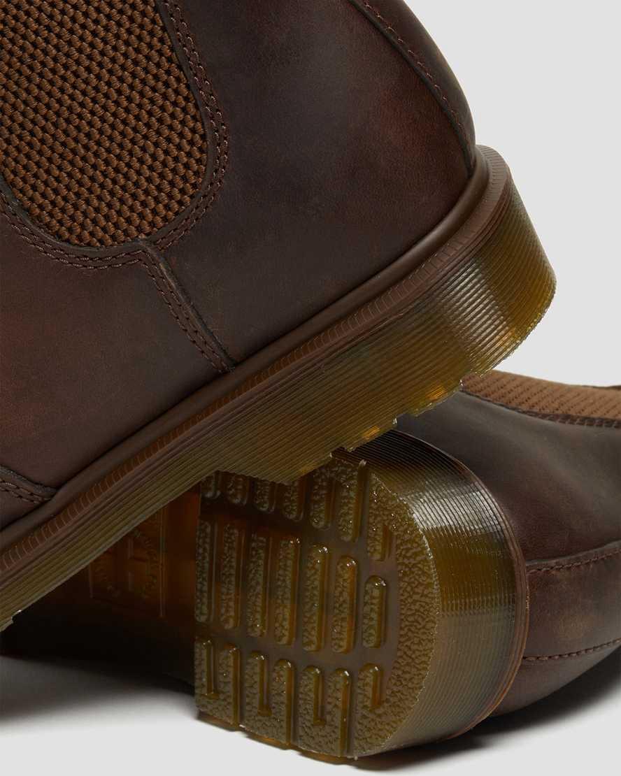 Dr Martens 2976 Crazy Horse Leather Chelsea Stiefeletten Herren Braun | 257086-ZDP