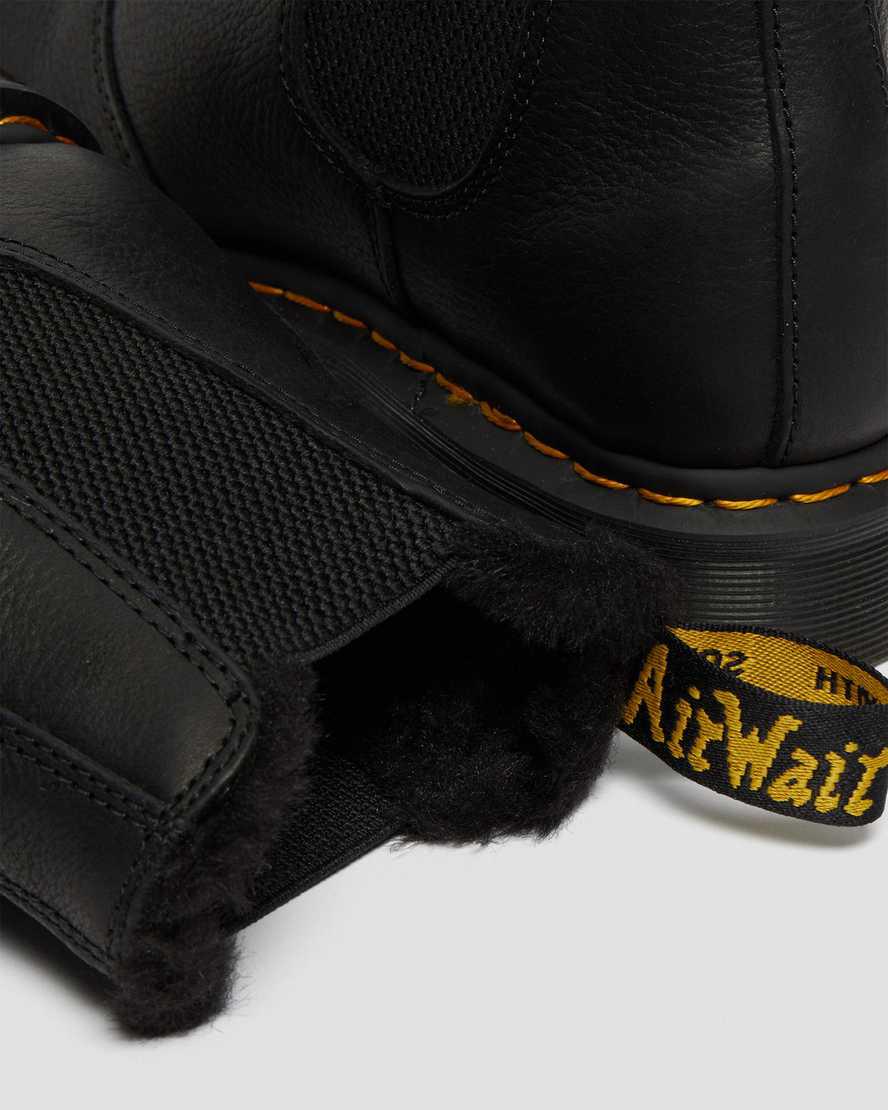 Dr Martens 2976 Faux Fur Lined Chelsea Stiefeletten Damen Schwarz | 053918-PLH
