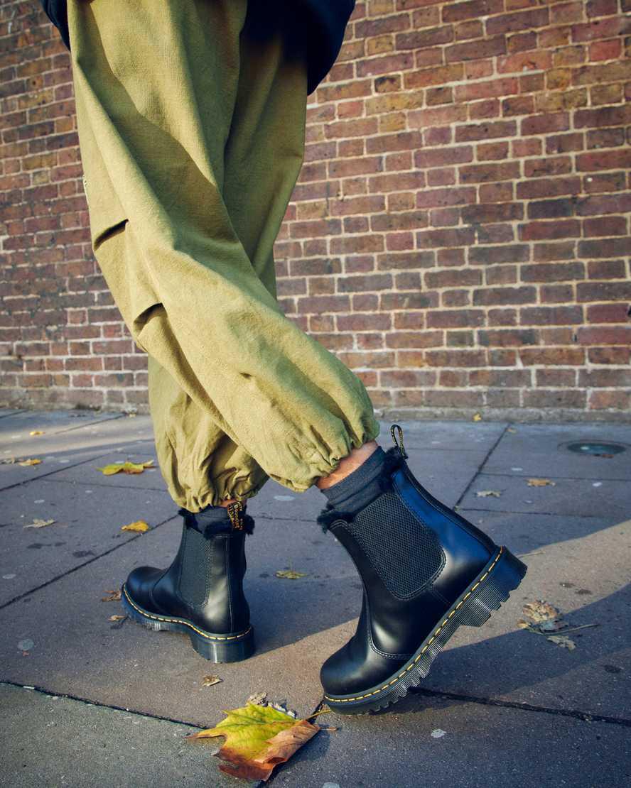 Dr Martens 2976 Leonore Faux Fur Lined Chelsea Winterstiefel Damen Dunkelgrau | 682730-JUE