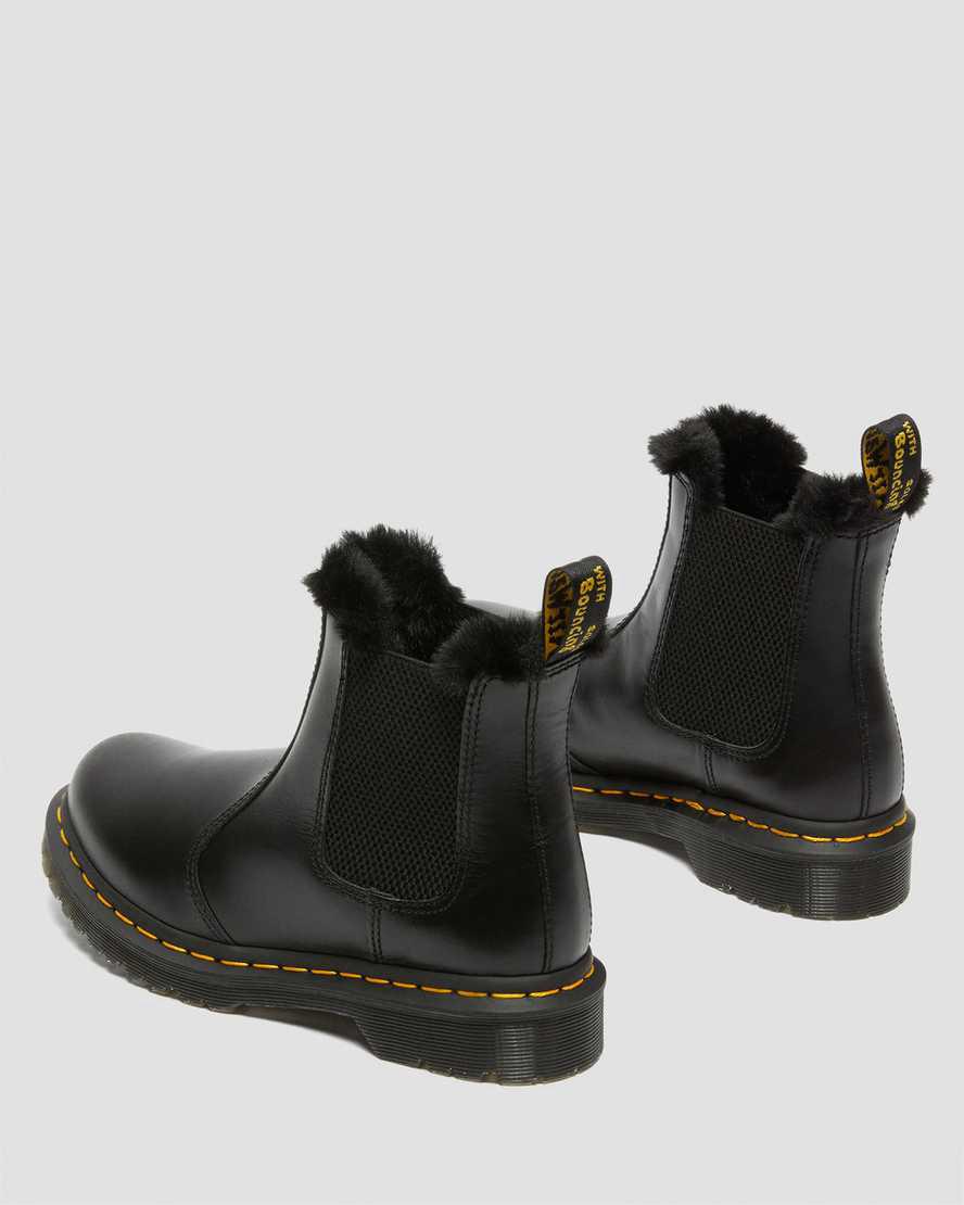 Dr Martens 2976 Leonore Faux Fur Lined Chelsea Winterstiefel Damen Dunkelgrau | 682730-JUE