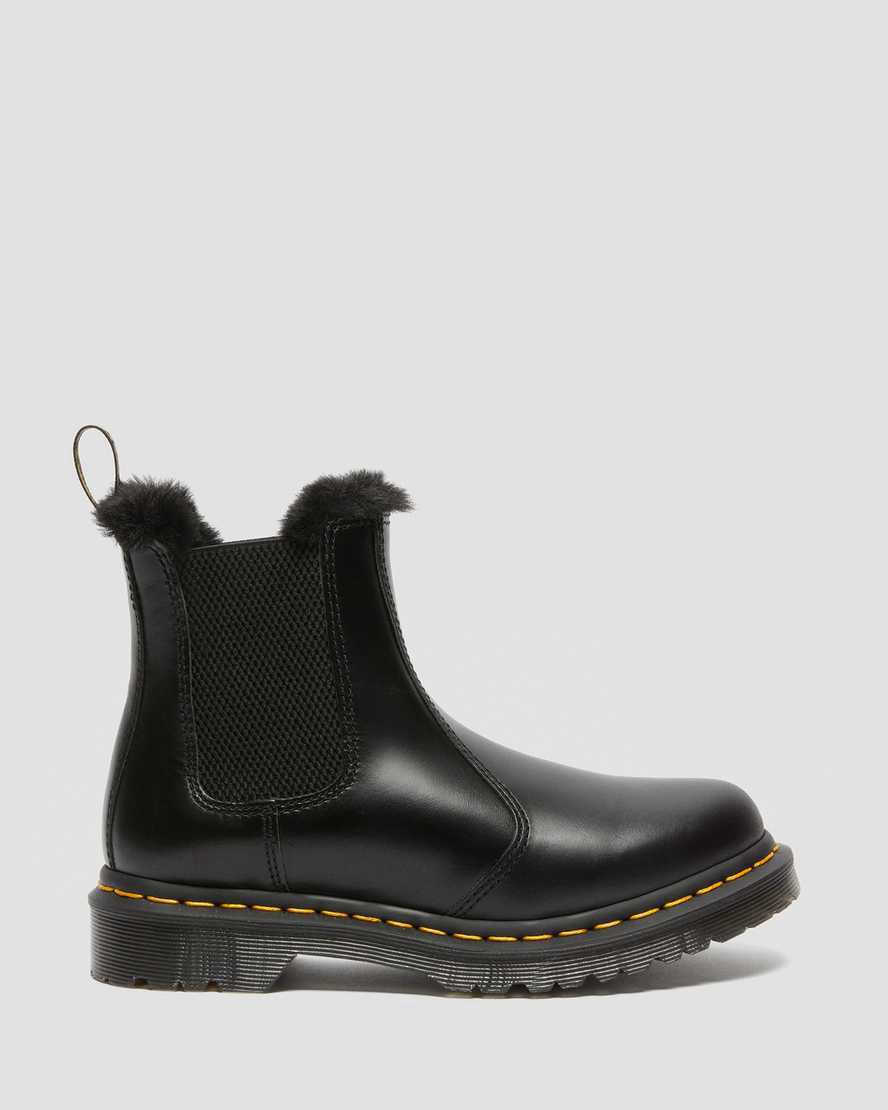 Dr Martens 2976 Leonore Faux Fur Lined Chelsea Winterstiefel Damen Dunkelgrau | 682730-JUE